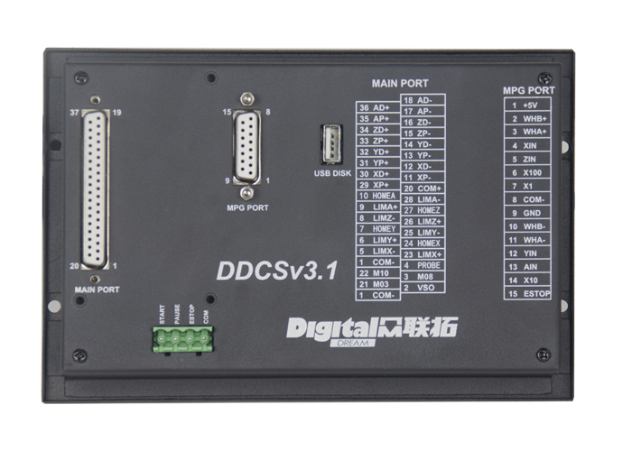 EU 4 Axis DDCS V3.1 Standalone Motion Offline CNC Controller 5 inches TFT Screen 